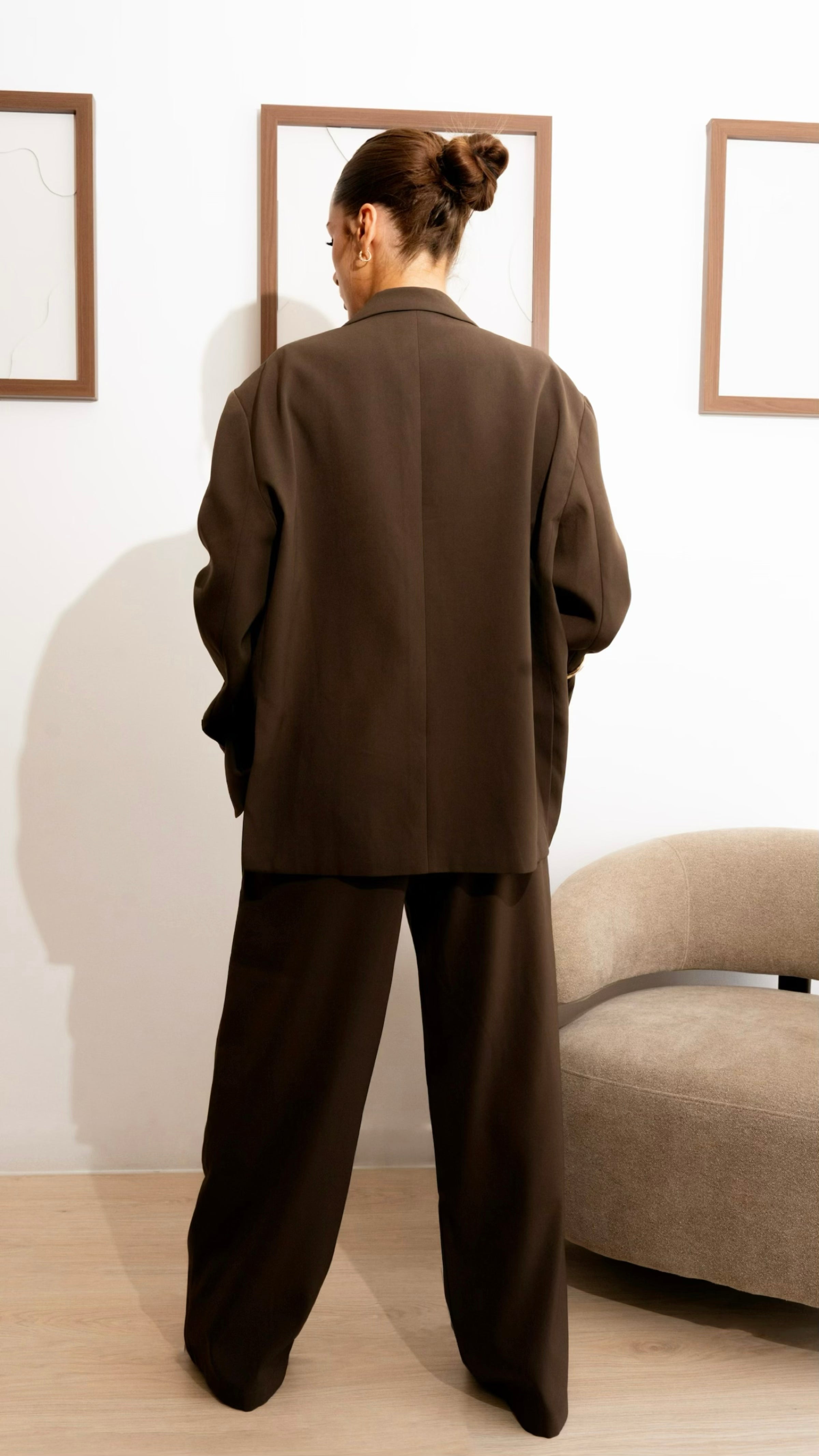 Ensemble tailleur marron - Amra