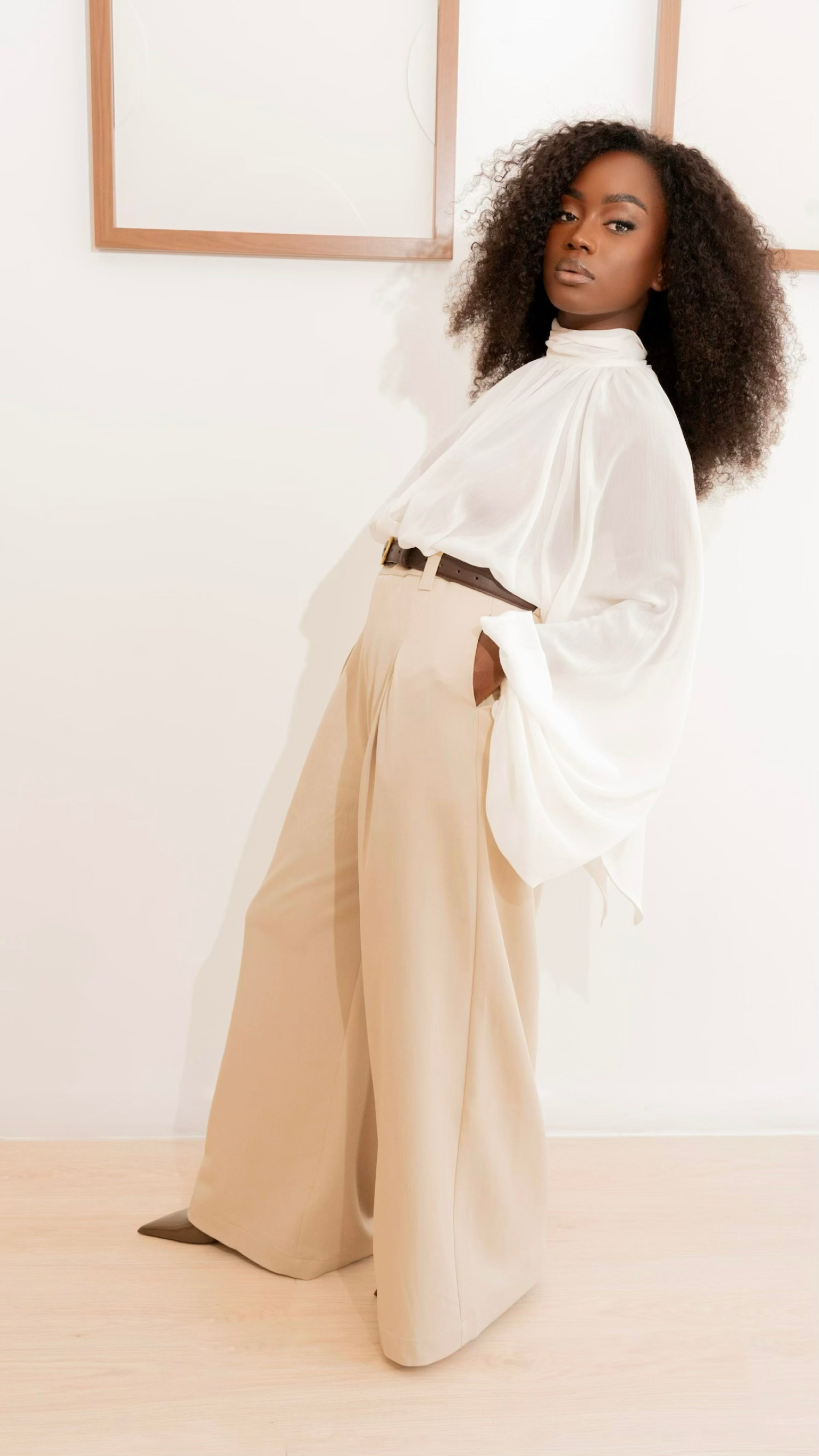 Pantalon à pinces taupe - Amra