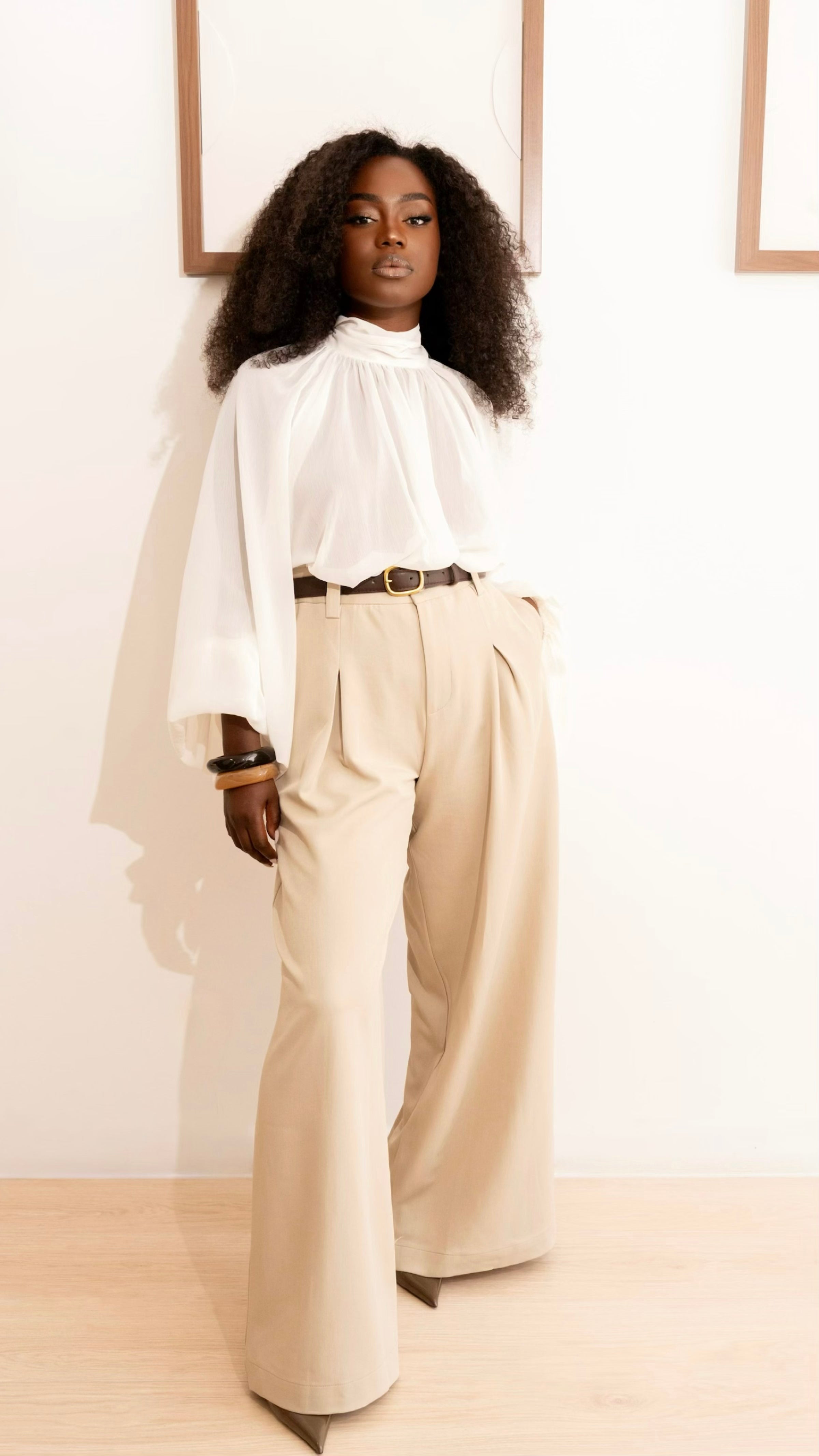 Pantalon à pinces taupe - Amra