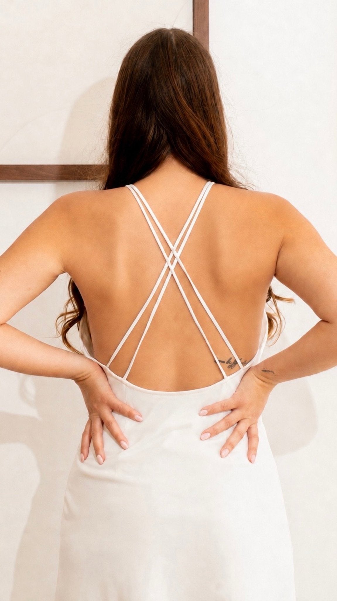 Robe dos nu à franges femme - Amra